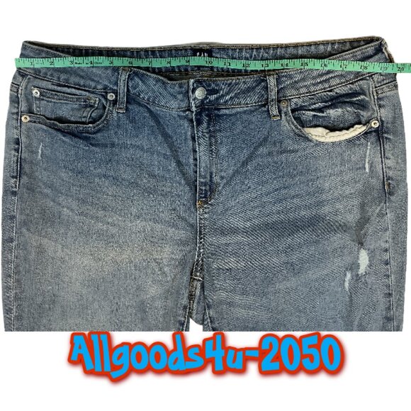 Gap True Skinny Women’s Jeans 35R Distressed Medium Wash - Picture 6 of 11